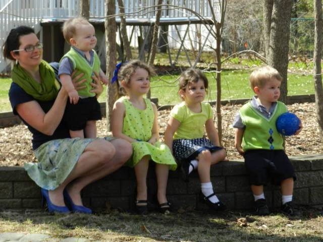 Easter  mama and kids